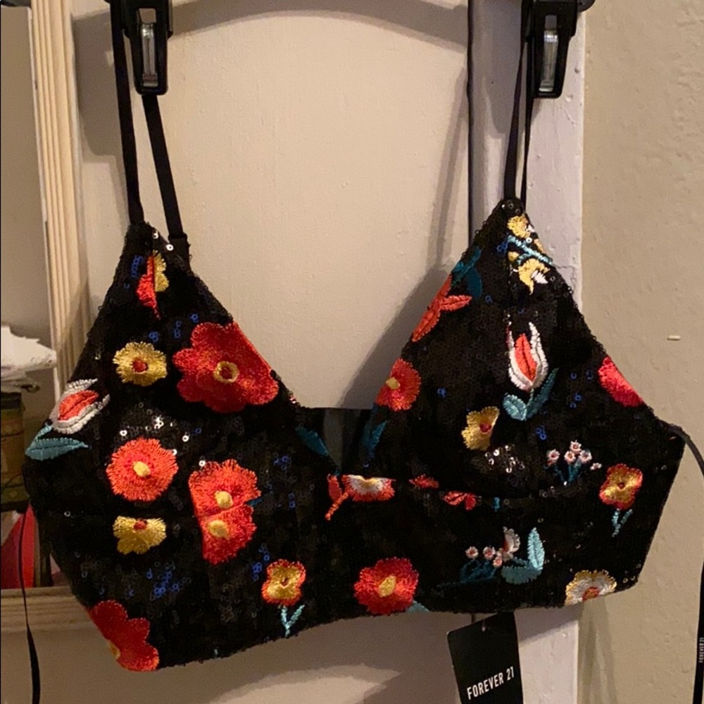Embellished bra top